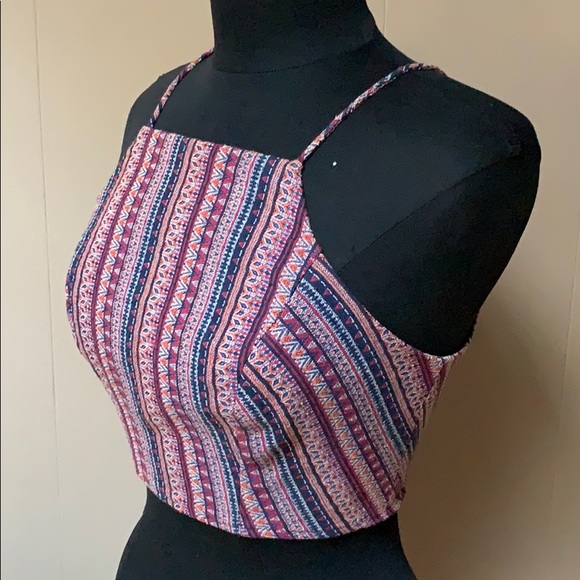 BCBGeneration Tops - BCBGeneration Textured Crop Top with Back Zipper